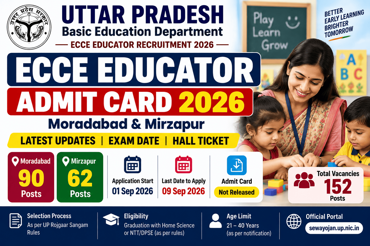 ECCE Educator Admit Card 2026 Download Link
